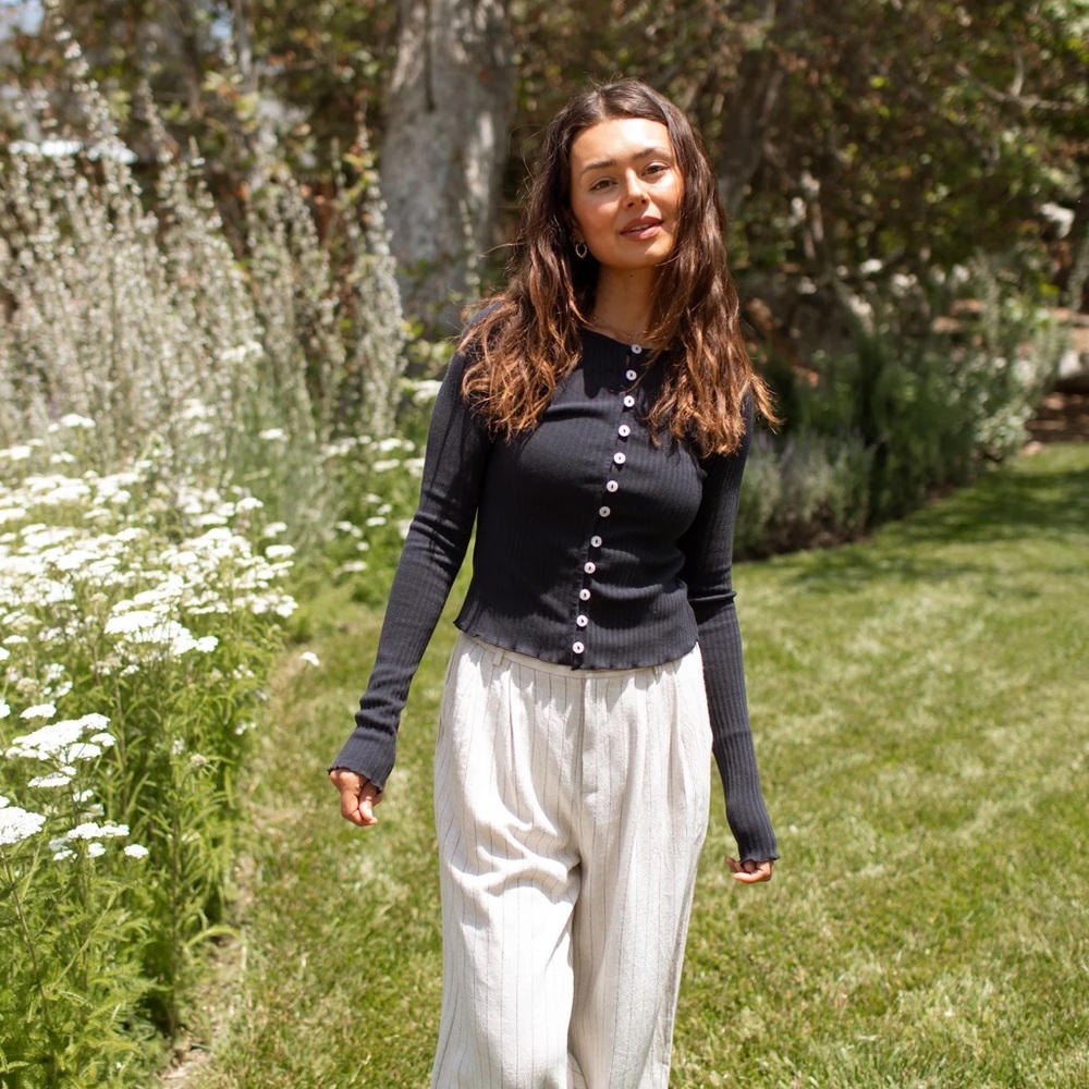 CJLA Wren Navy Button-Up Shirt